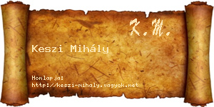 Keszi Mihály névjegykártya